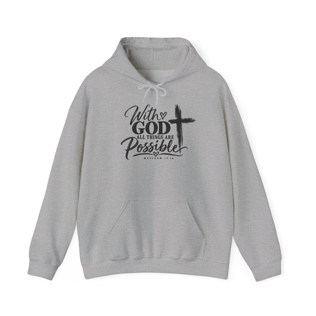 With God All Things Are Possible Christian Hoodie