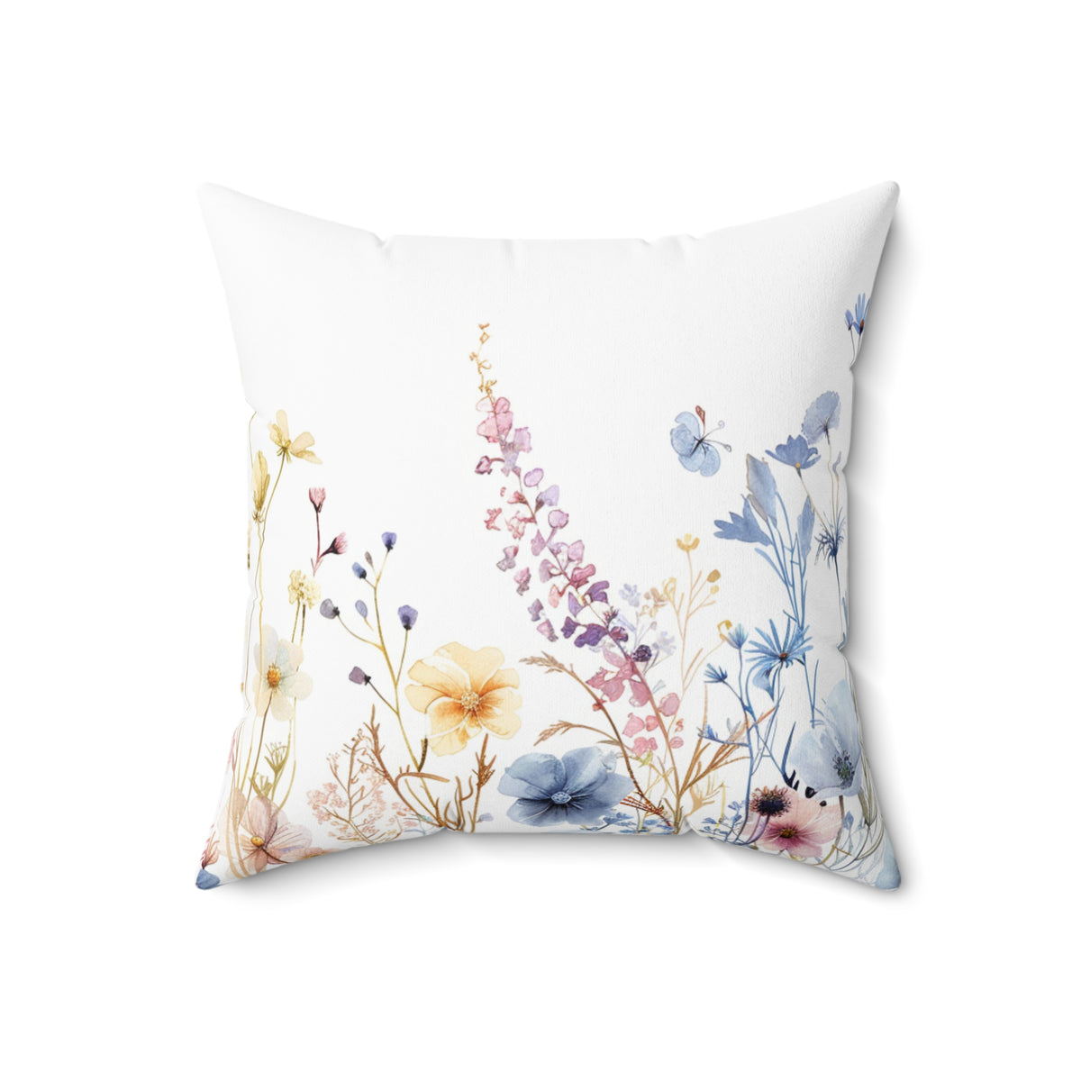 Wildflowers on a Spun Polyester Square Pillow