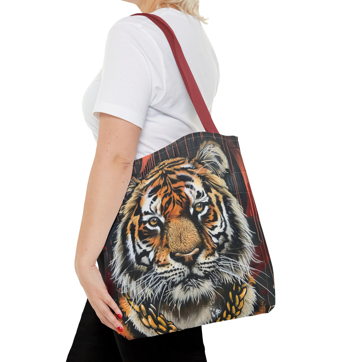 Graffiit Tiger Head Tote Bag