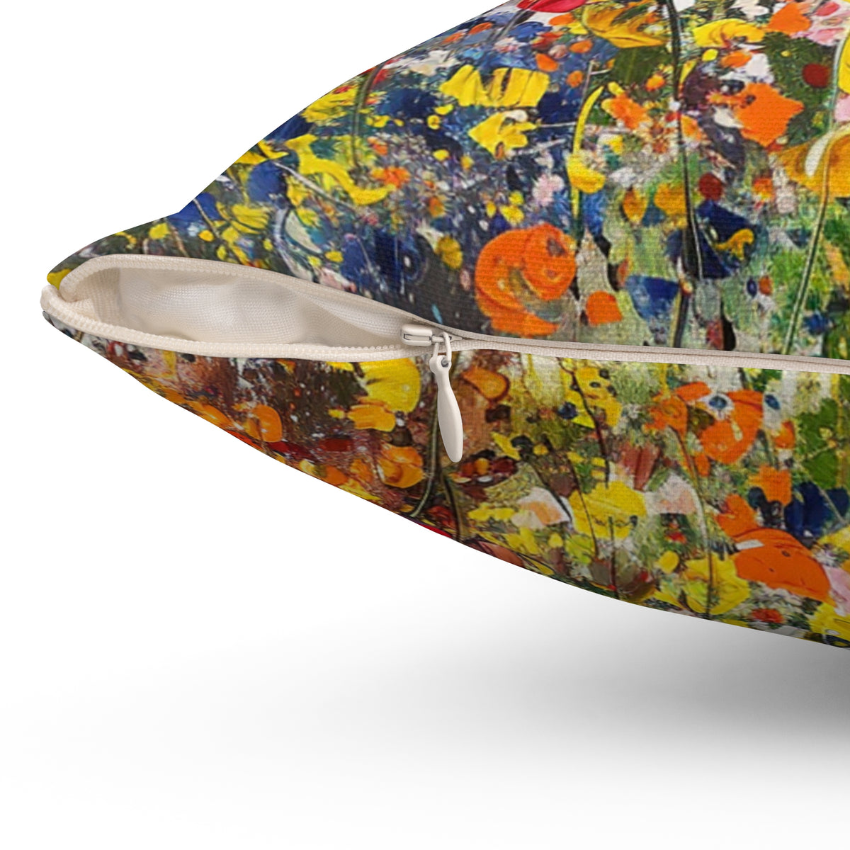 Expressionistic Flowers Spun Polyester Square Pillow Part Deux