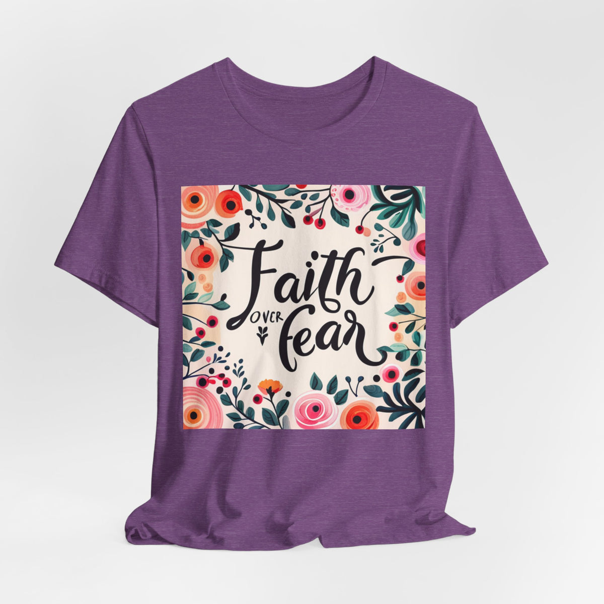 Faith Over Fear Unisex Jersey Short Sleeve Tee - T-Shirt