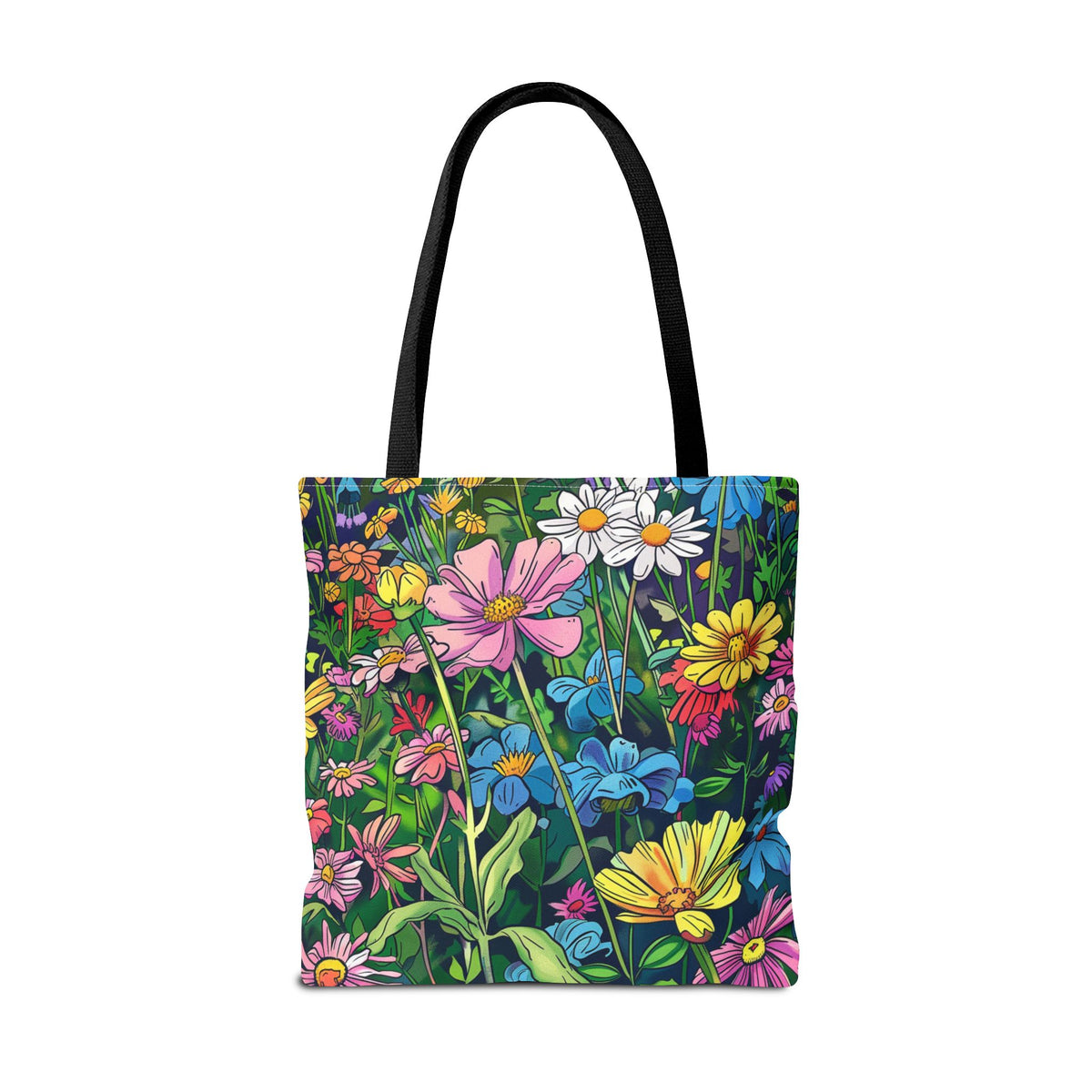 Wildflower Tote Bag - Comic Book Style