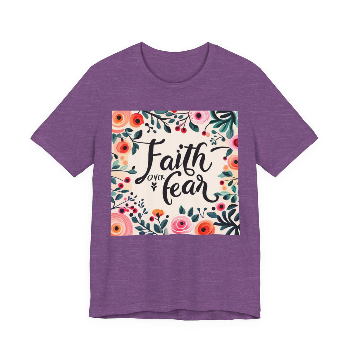 Faith Over Fear Unisex Jersey Short Sleeve Tee - T-Shirt