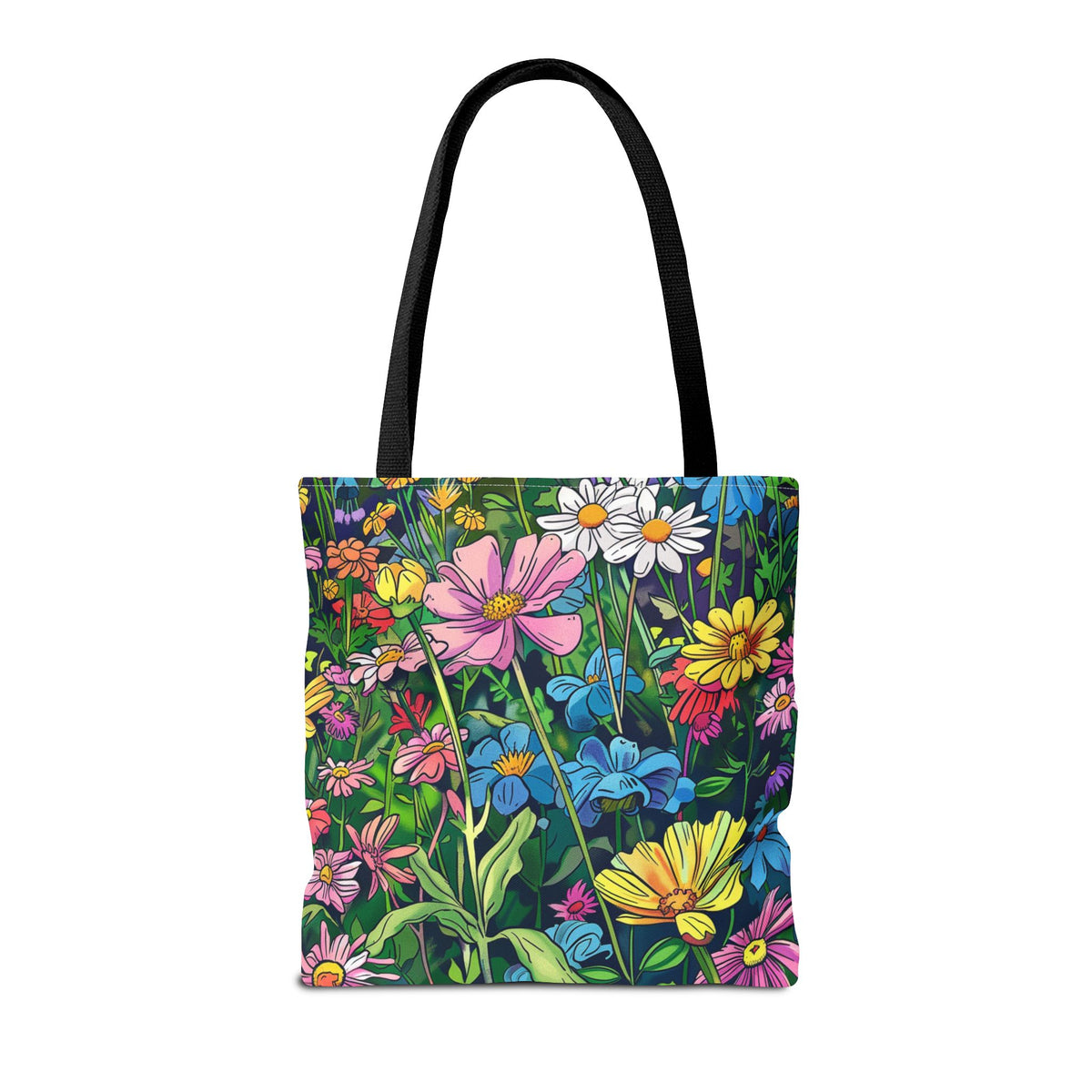 Wildflower Tote Bag - Comic Book Style