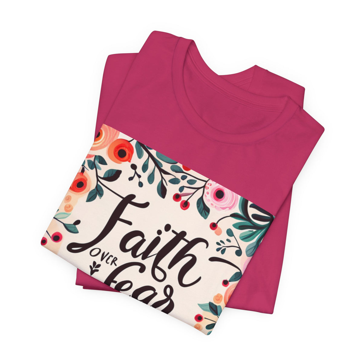 Faith Over Fear Unisex Jersey Short Sleeve Tee - T-Shirt