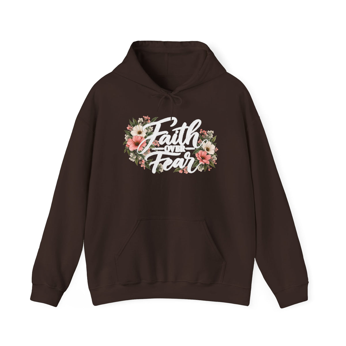 Faith Over Fear Floral Hoodie