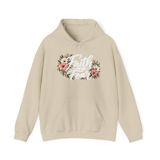 Faith Over Fear Floral Hoodie