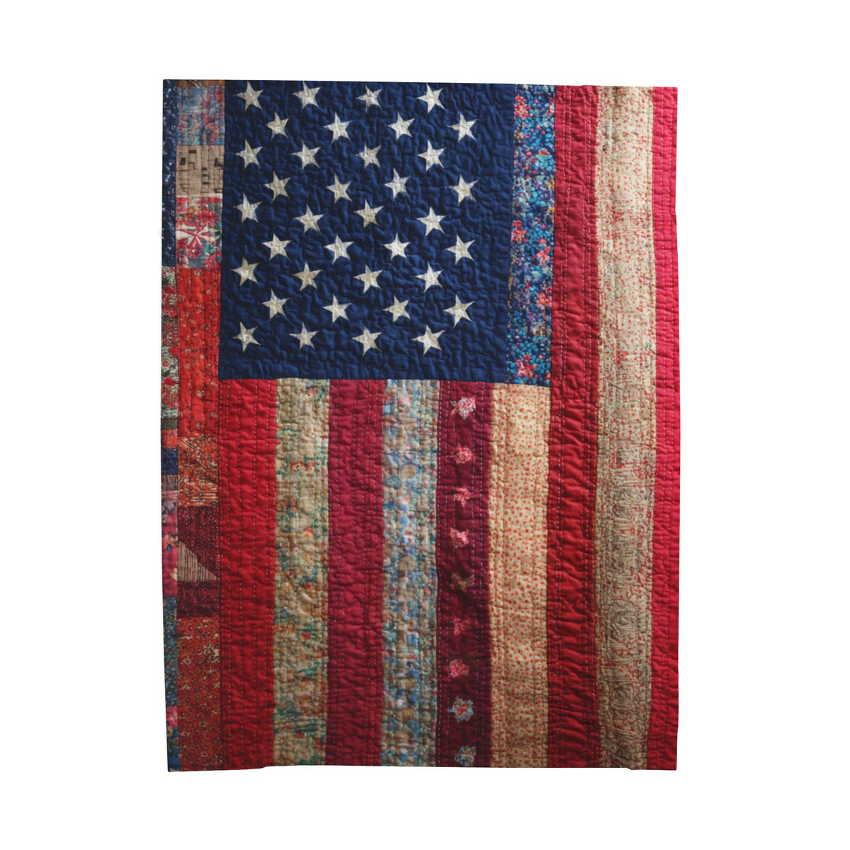 Distressed American Flag Velveteen Plush Blanket | Patriotic Stars Stripes Throw