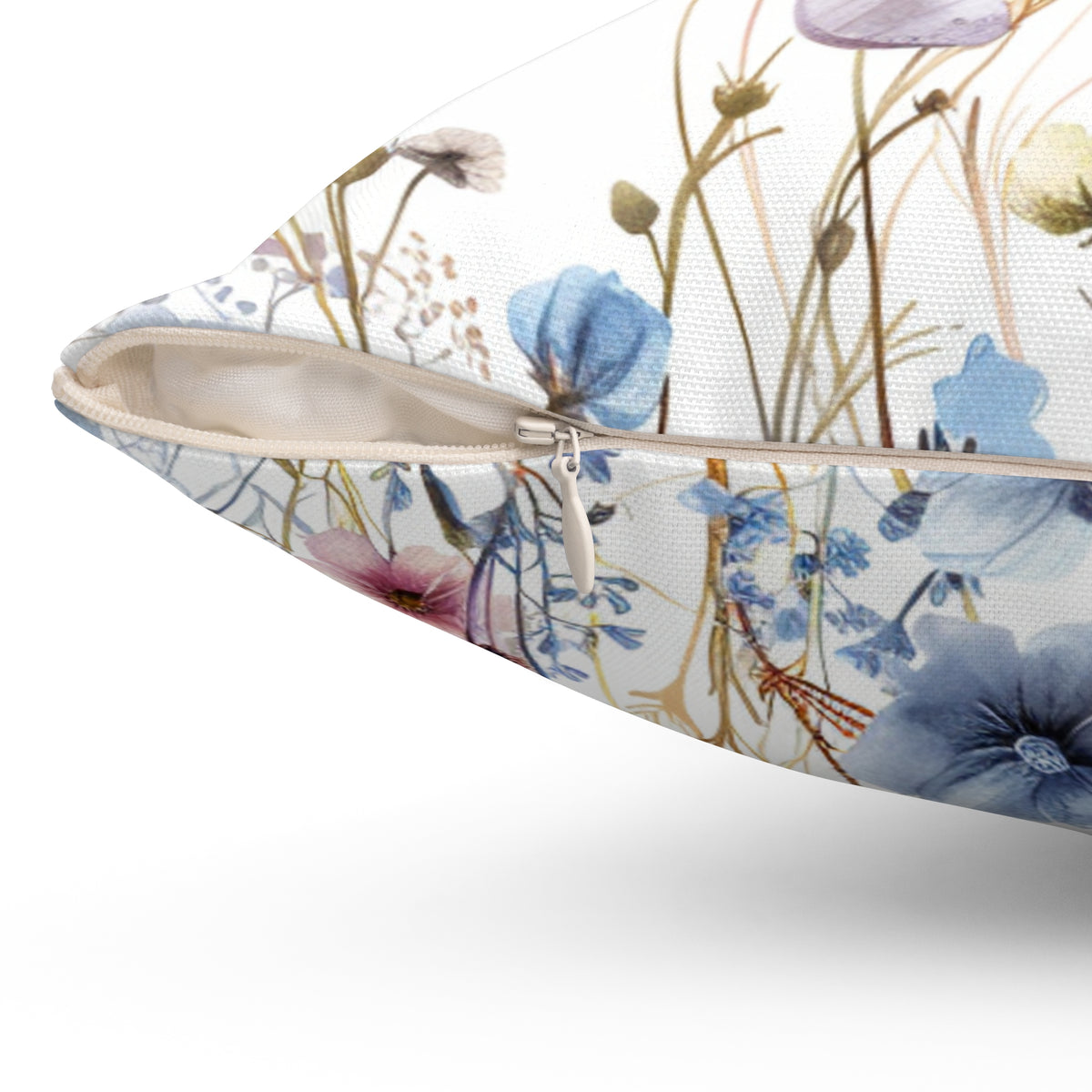 Wildflowers on a Spun Polyester Square Pillow