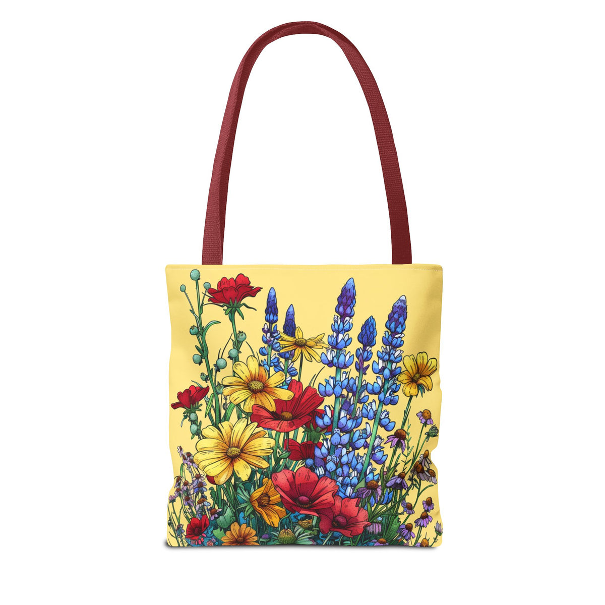 Floral Meadow Tote Bag – Bright Wildflower Garden Print