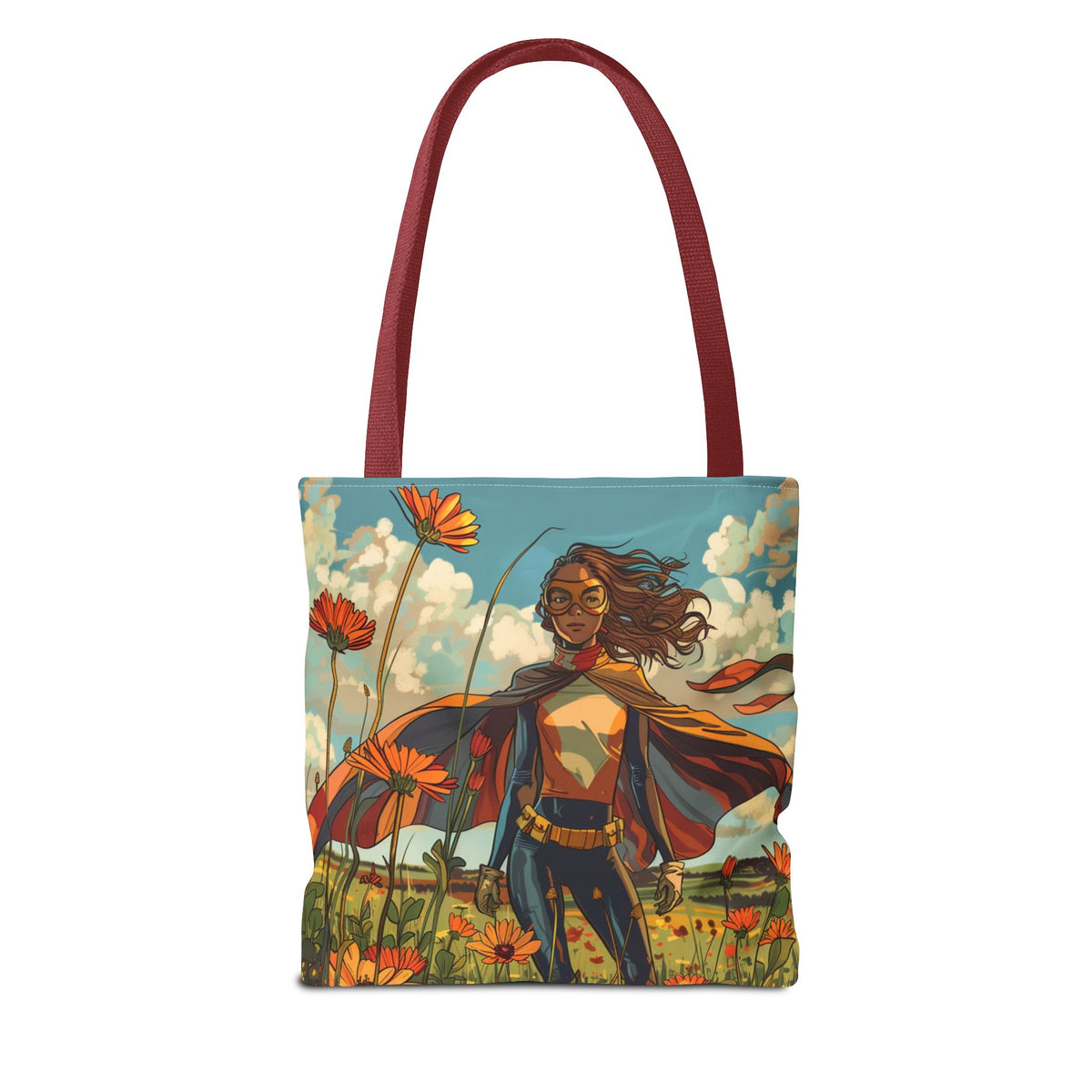 Female Superhero Comic Book Style Tote Bag