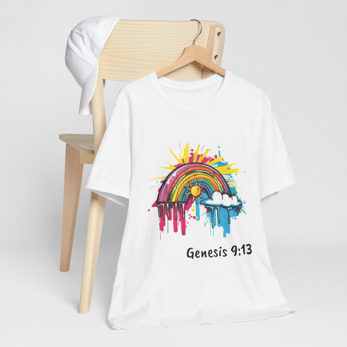 Genesis 9:13 Graffiti Rainbow Unisex Jersey Short Sleeve Tee - T-Shirt