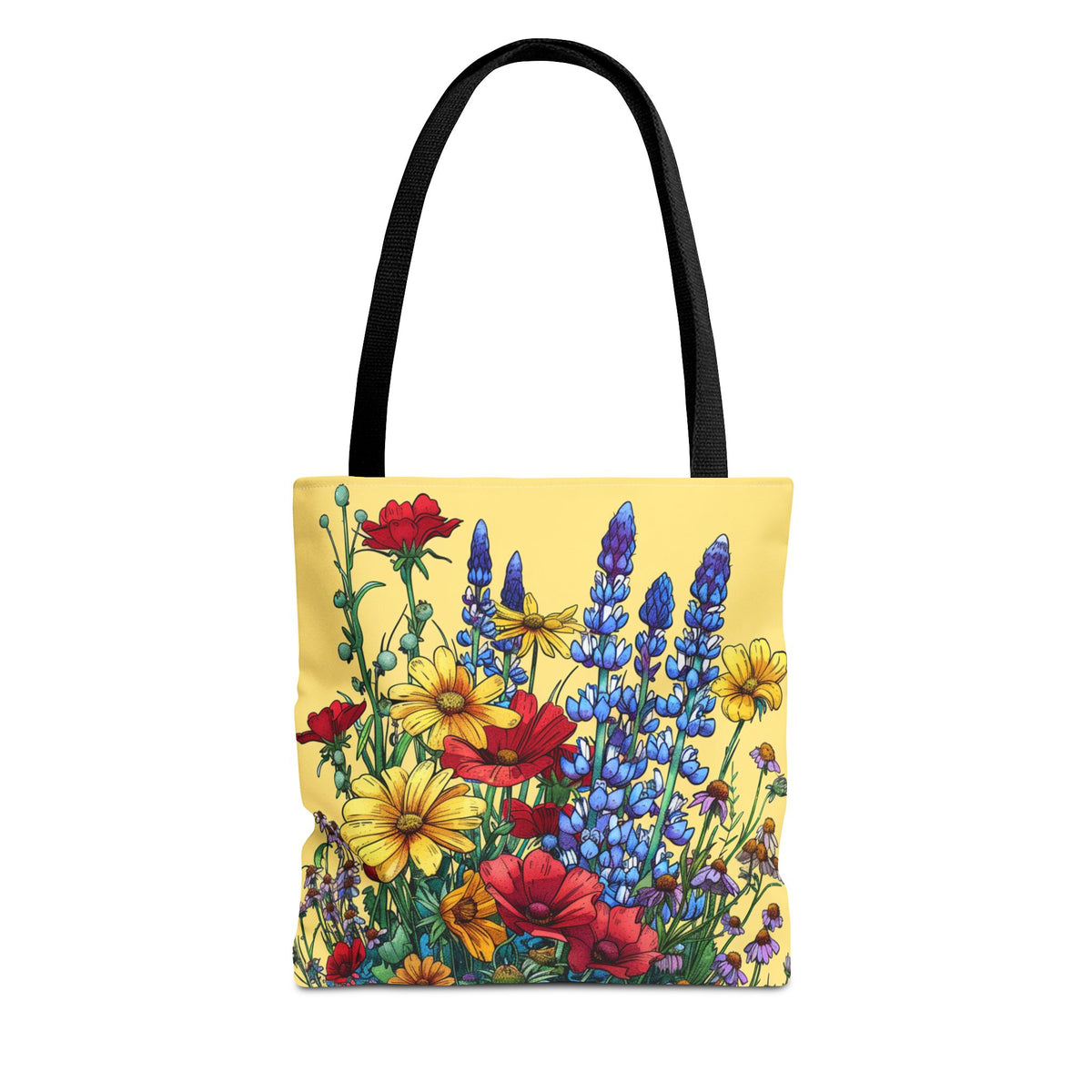 Floral Meadow Tote Bag – Bright Wildflower Garden Print