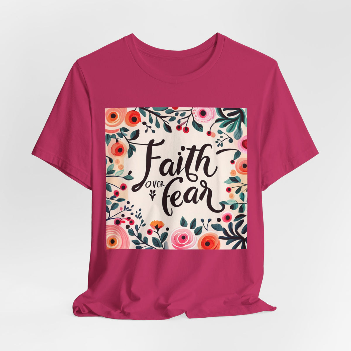 Faith Over Fear Unisex Jersey Short Sleeve Tee - T-Shirt