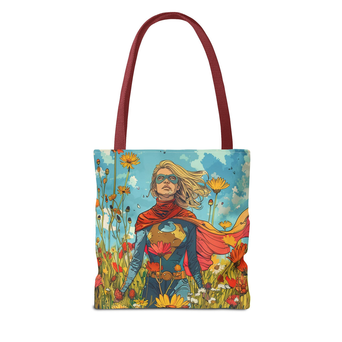 Female Superhero Comic Book Style Tote Bag