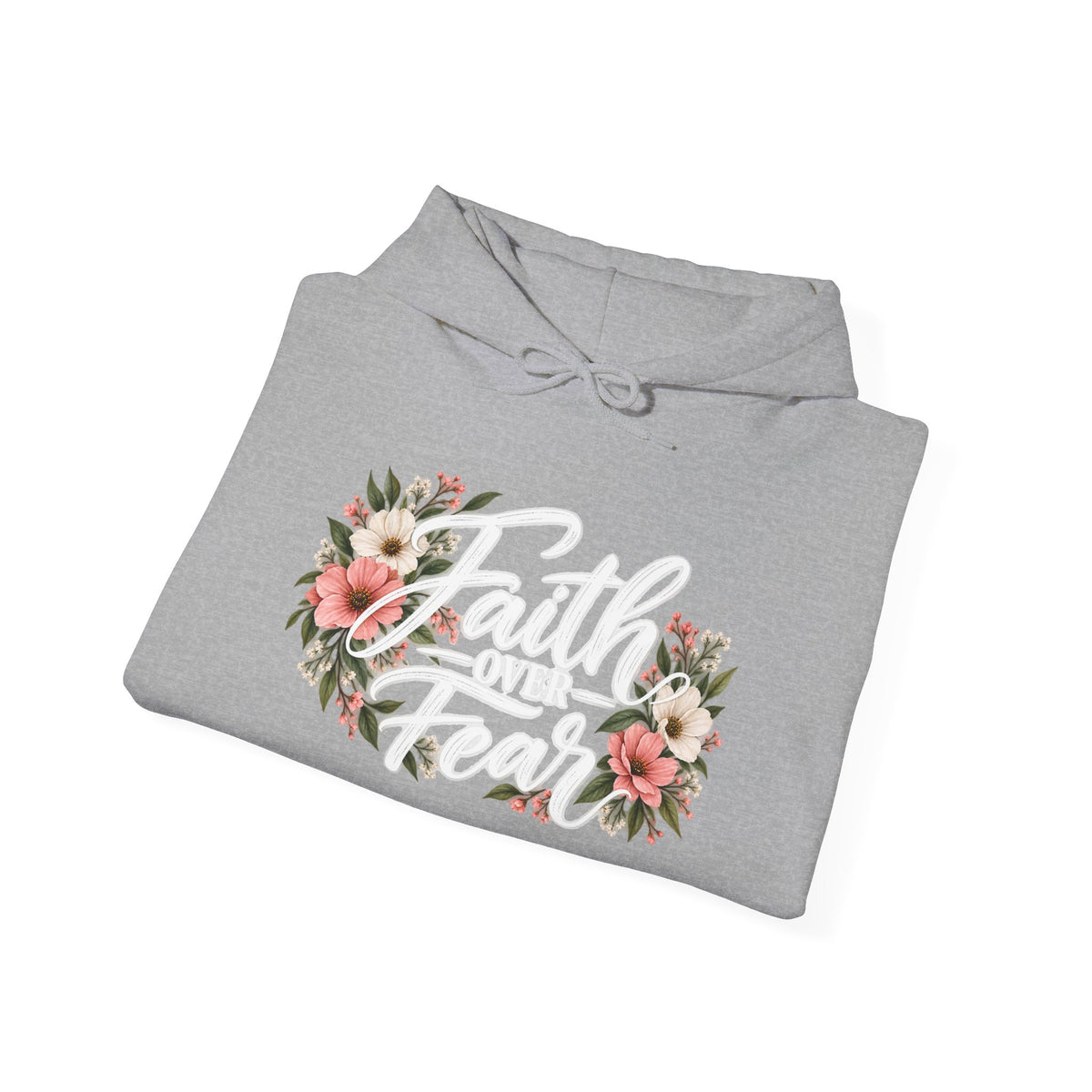 Faith Over Fear Floral Hoodie