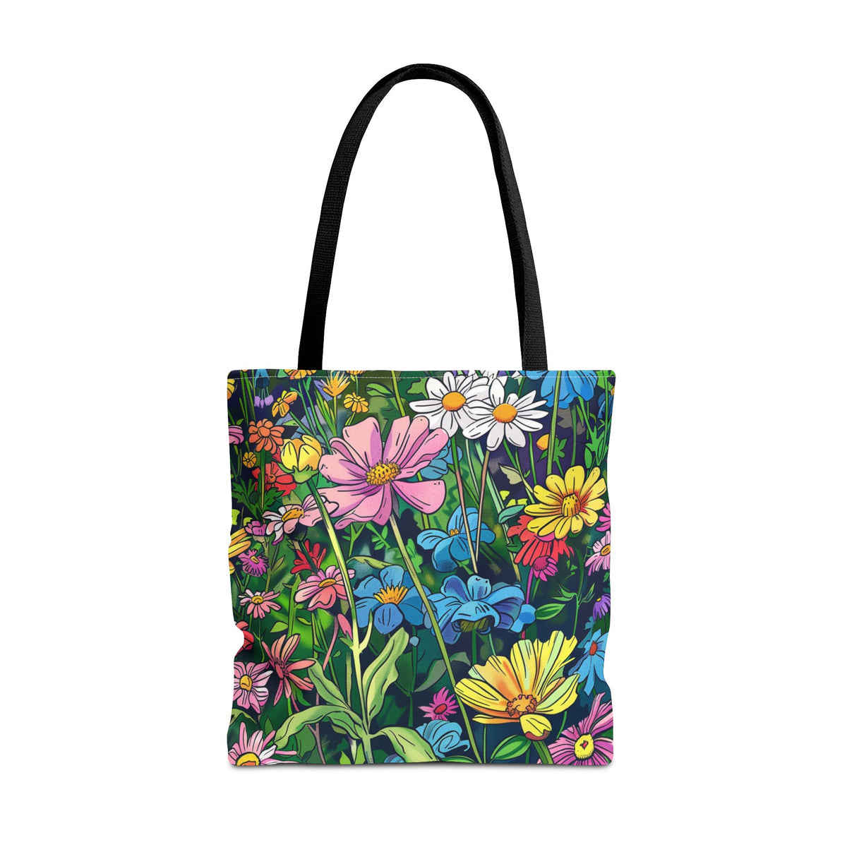 Wildflower Tote Bag - Comic Book Style