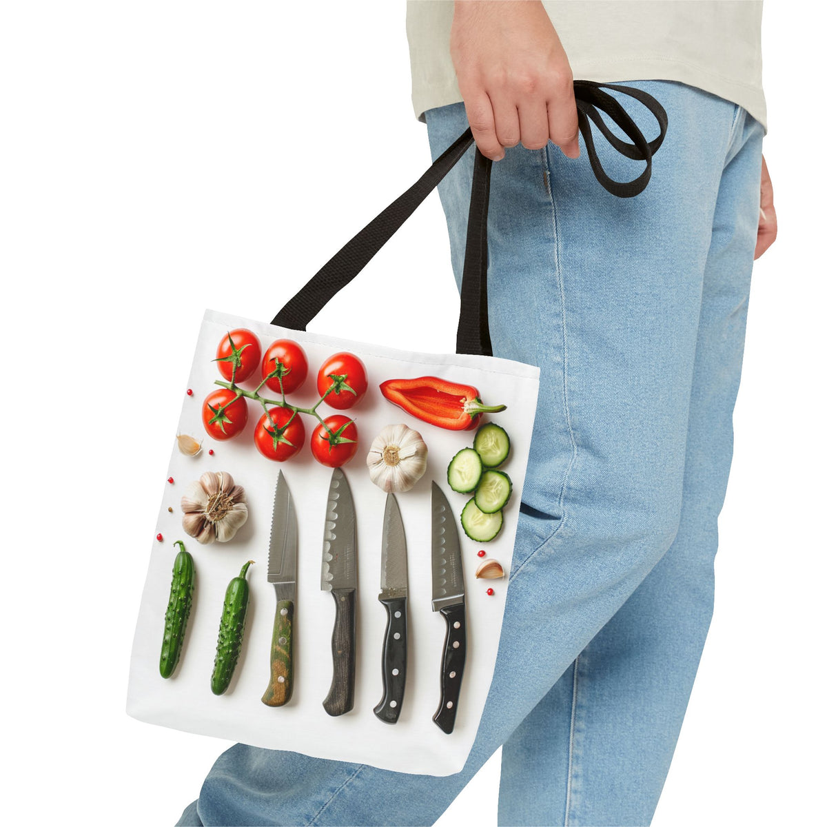 Culinary Tote Bag - Knives and Vegetables