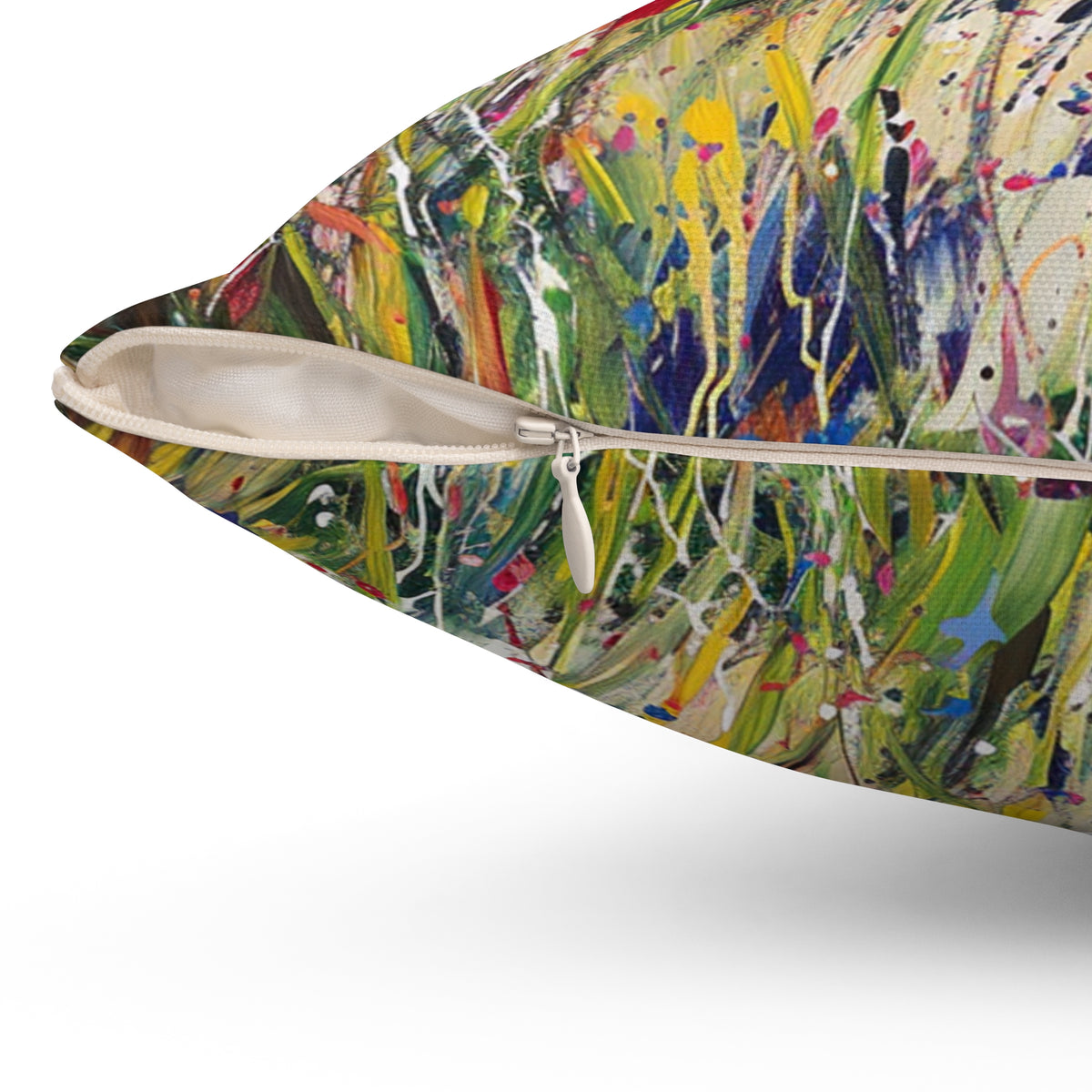 Expressionistic Flowers Spun Polyester Square Pillow Part Three
