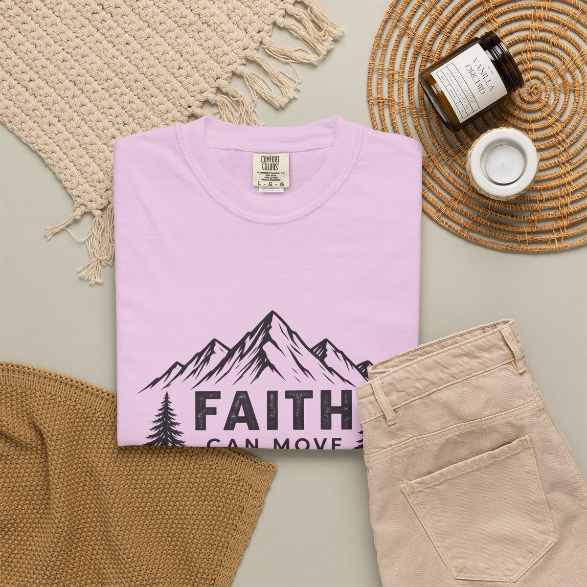 Faith Can Move Mountains T-Shirt — Christian Mountain Graphic Tee