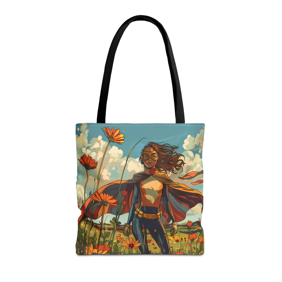 Female Superhero Comic Book Style Tote Bag