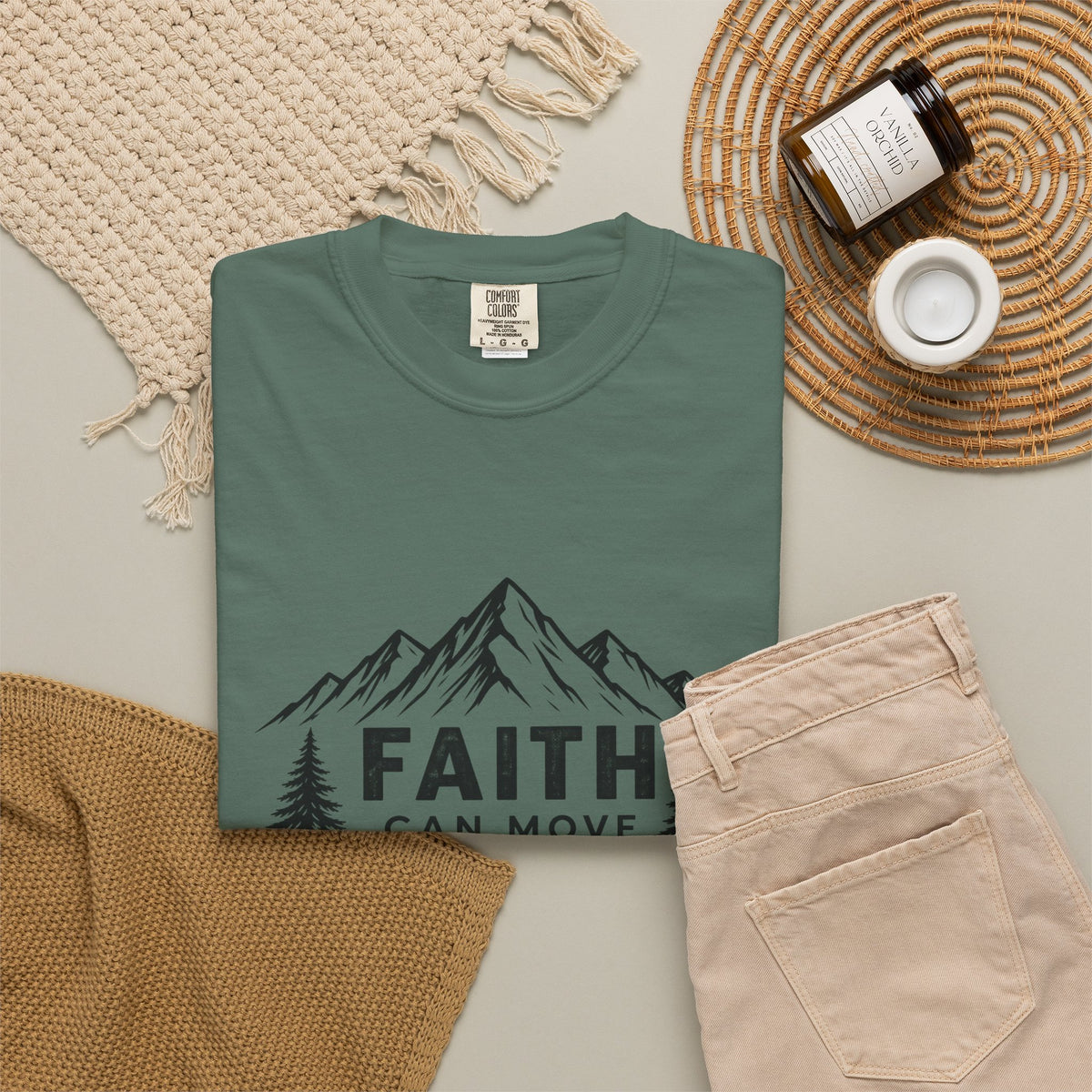 Faith Can Move Mountains T-Shirt — Christian Mountain Graphic Tee