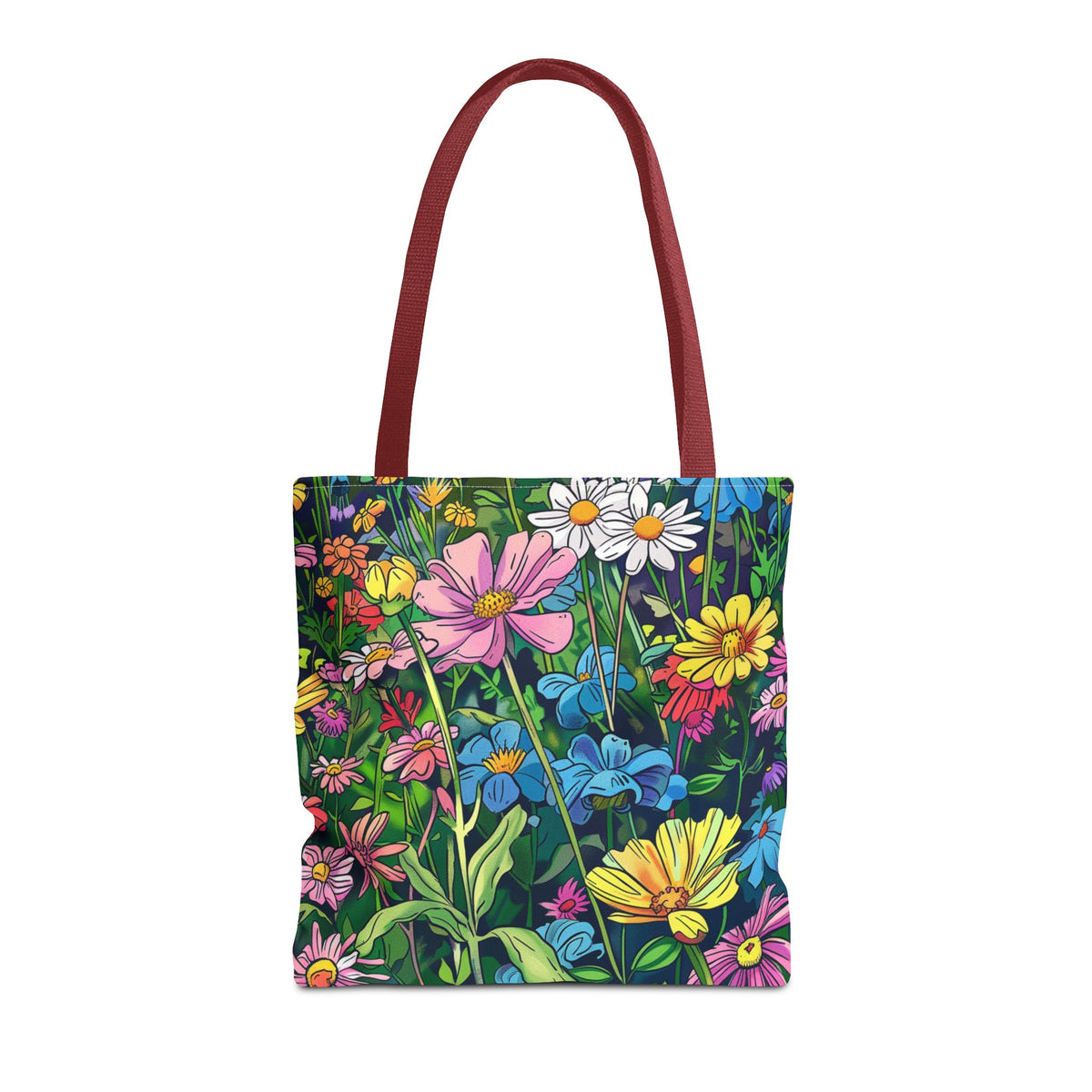 Wildflower Tote Bag - Comic Book Style