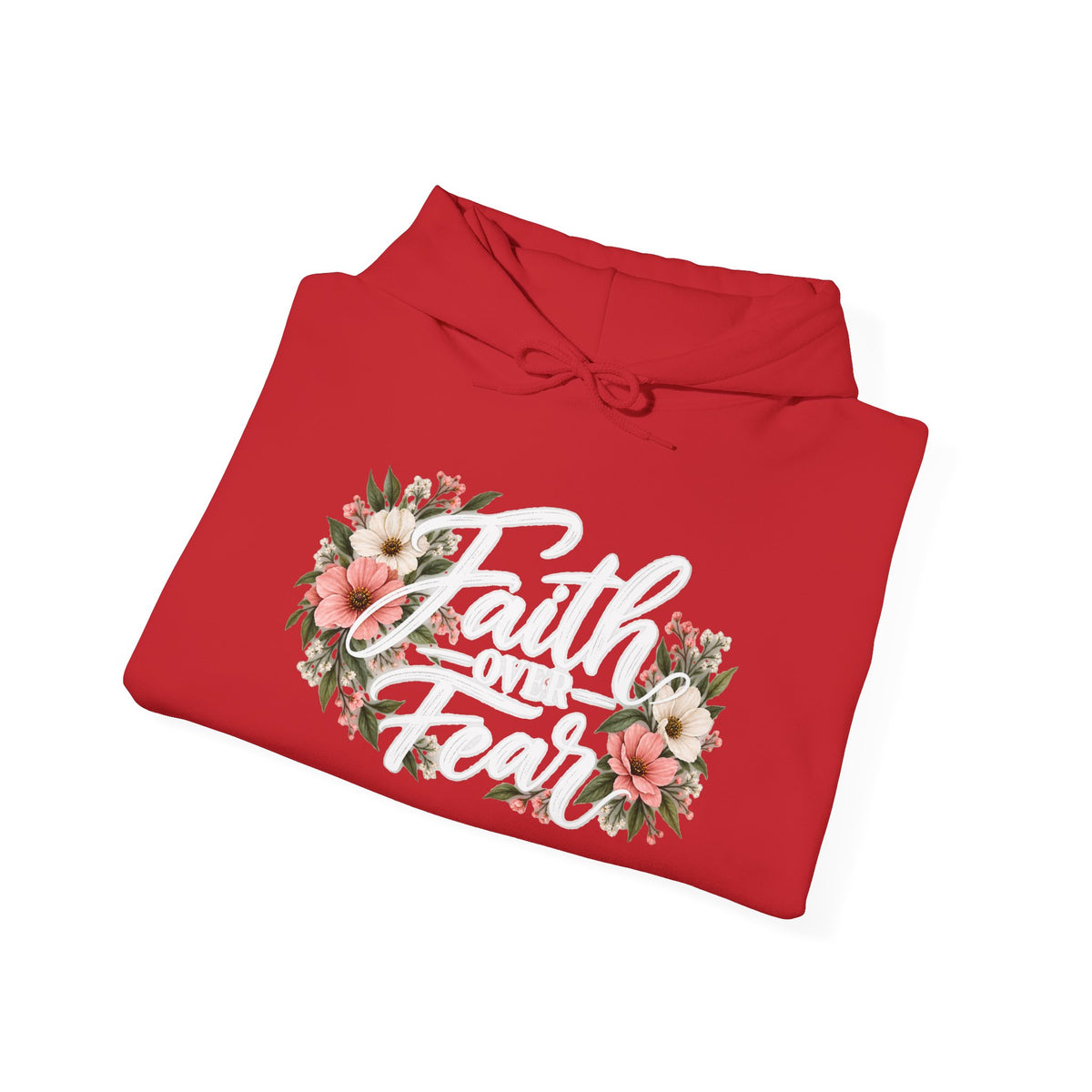 Faith Over Fear Floral Hoodie