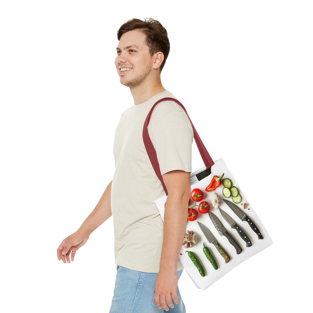Culinary Tote Bag - Knives and Vegetables
