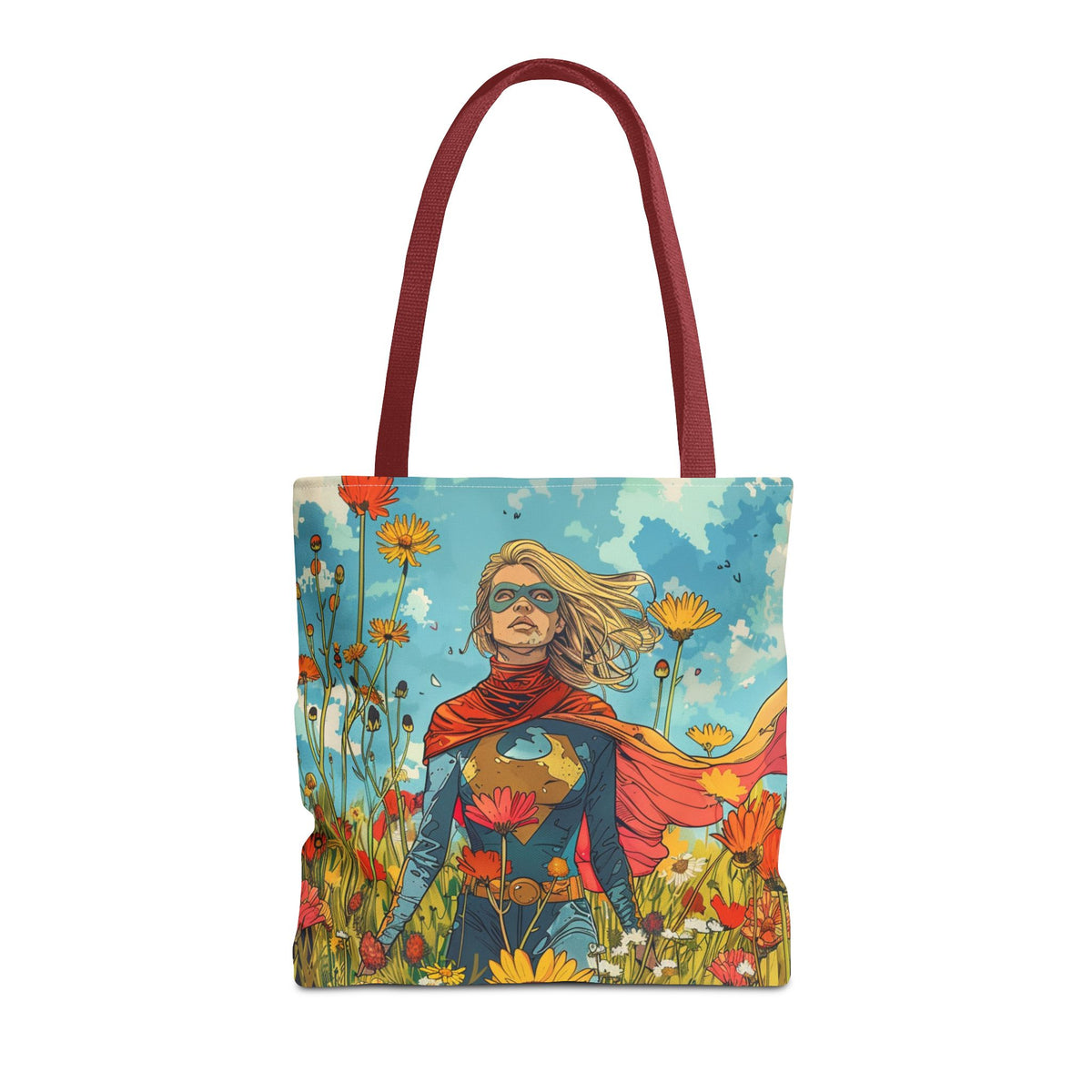 Female Superhero Comic Book Style Tote Bag