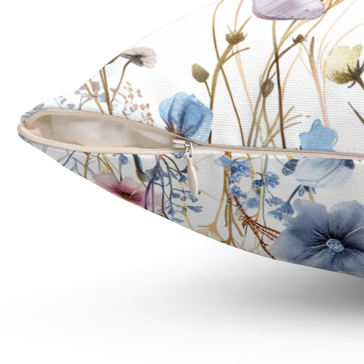 Wildflowers on a Spun Polyester Square Pillow