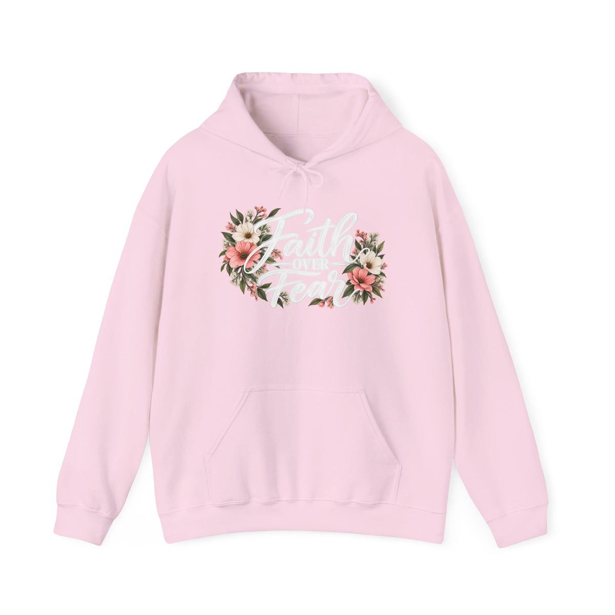 Faith Over Fear Floral Hoodie