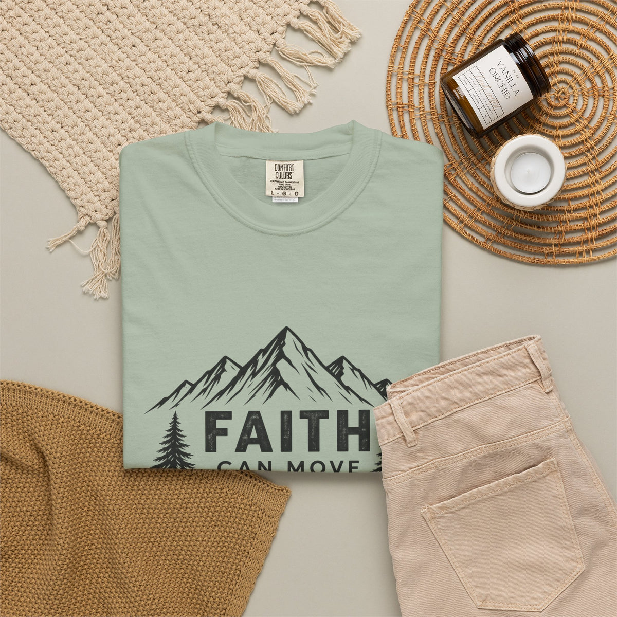 Faith Can Move Mountains T-Shirt — Christian Mountain Graphic Tee