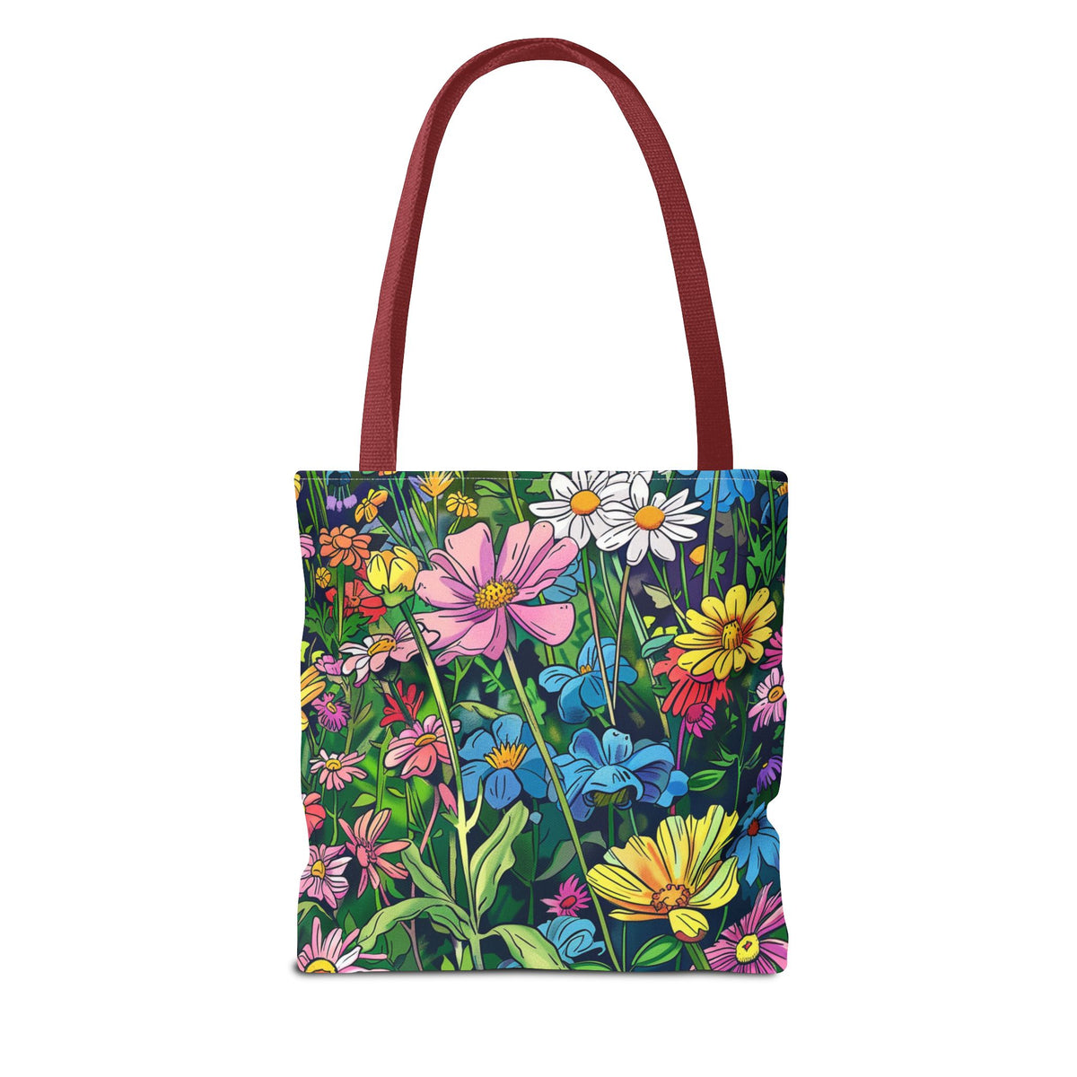 Wildflower Tote Bag - Comic Book Style