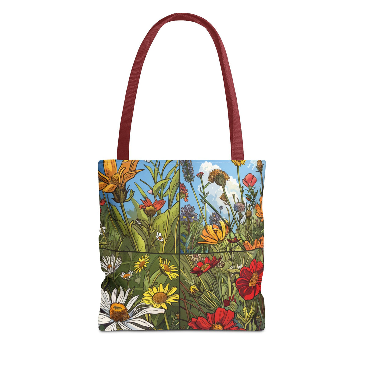 Wildflower Tote Bag - Comic Book Style