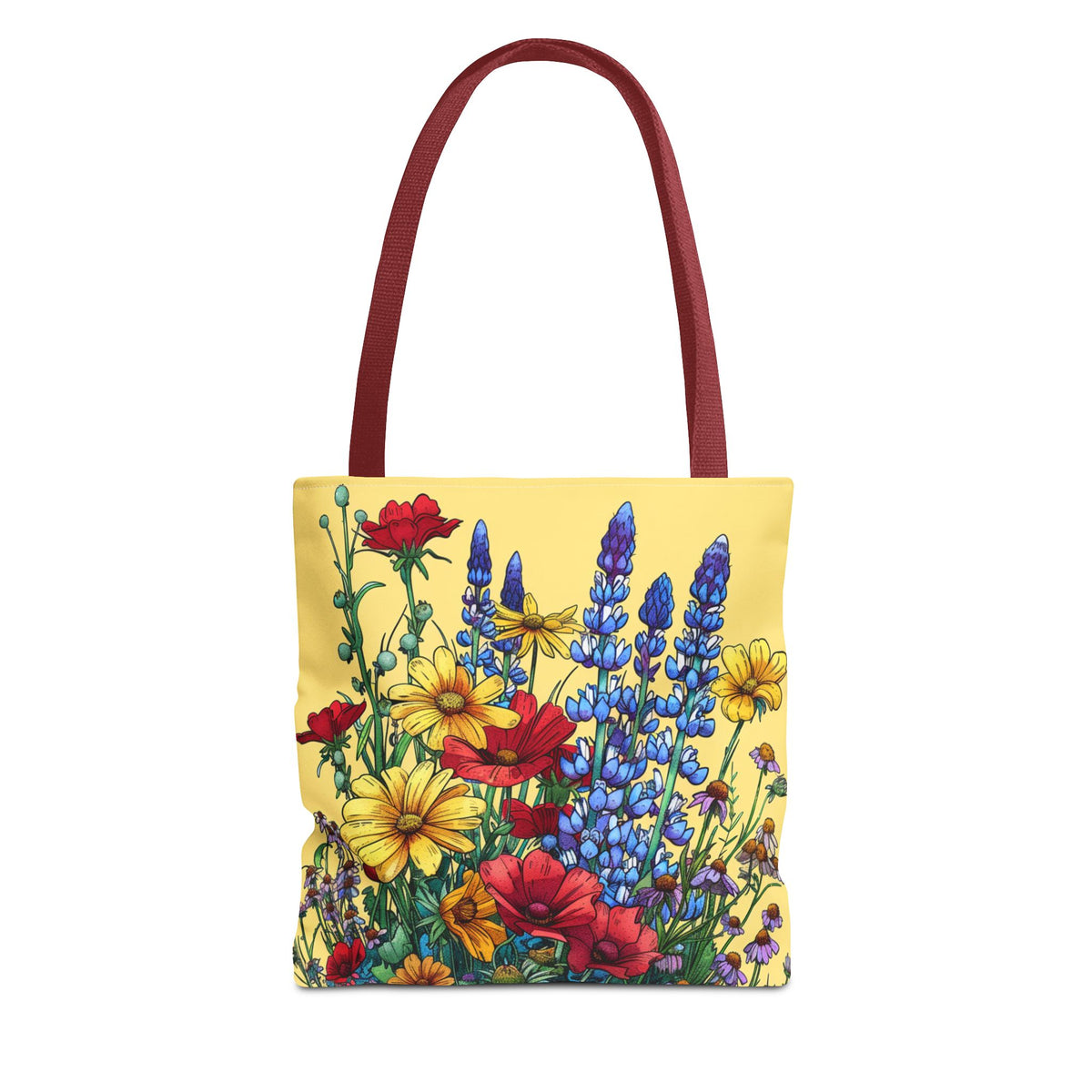 Floral Meadow Tote Bag – Bright Wildflower Garden Print