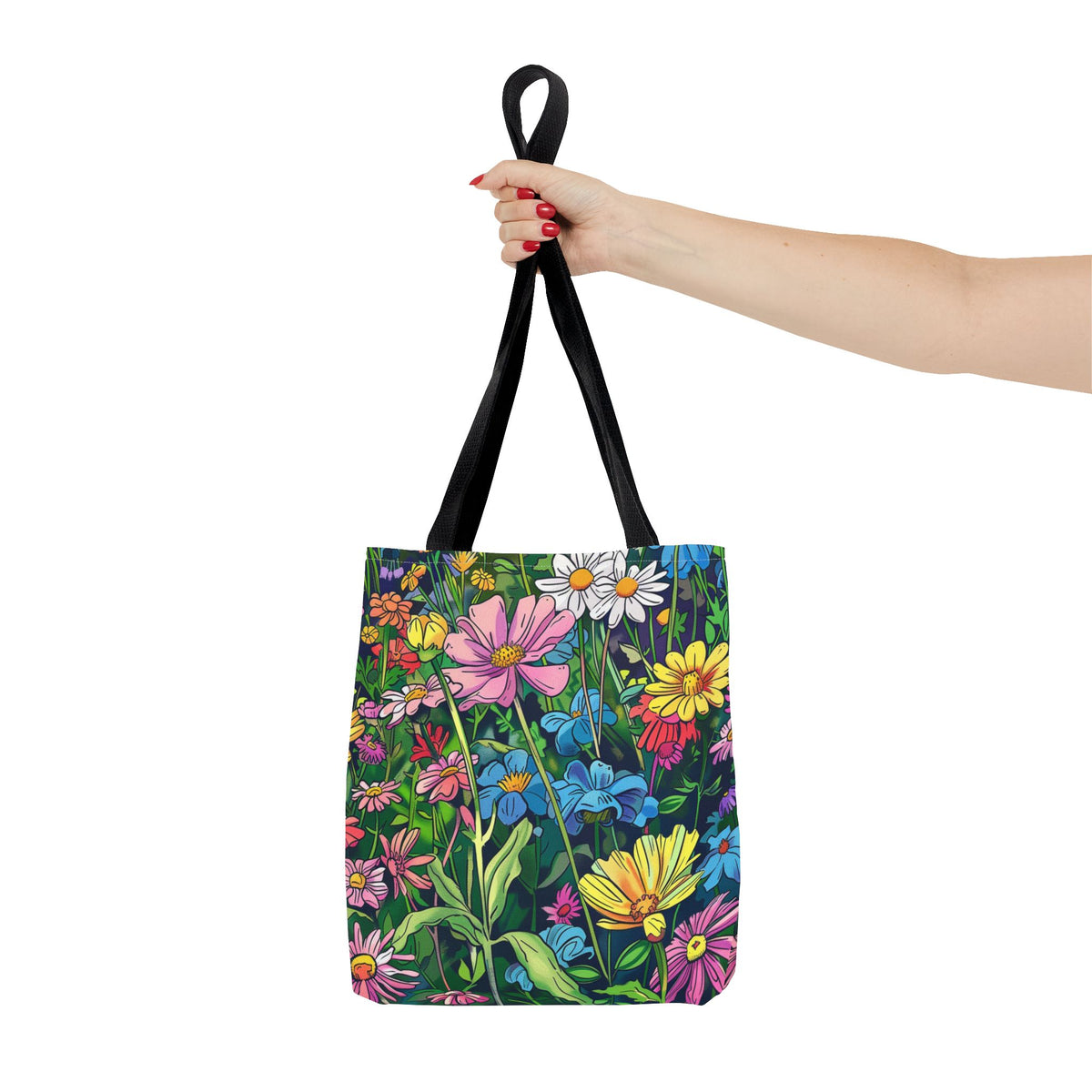 Wildflower Tote Bag - Comic Book Style