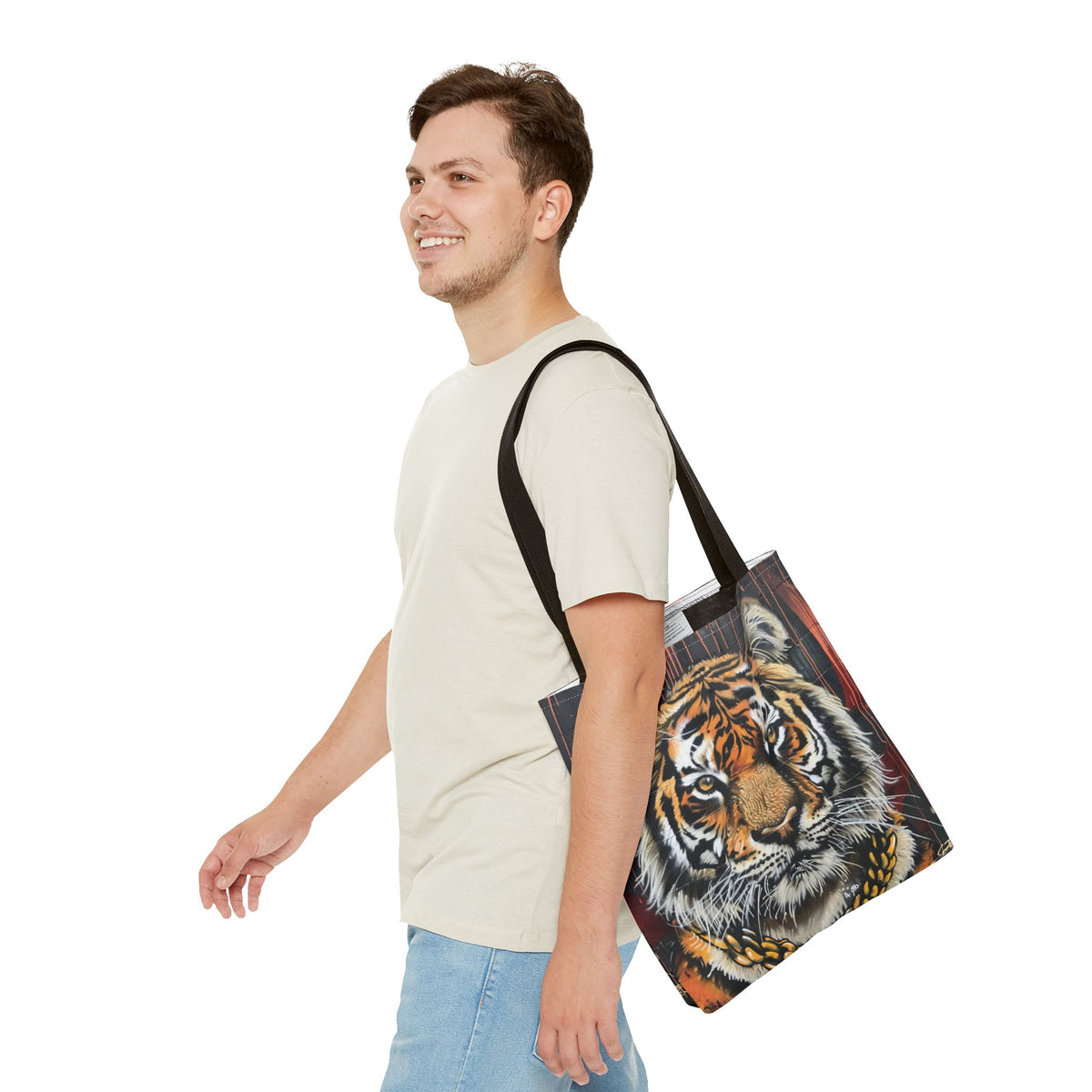 Graffiit Tiger Head Tote Bag