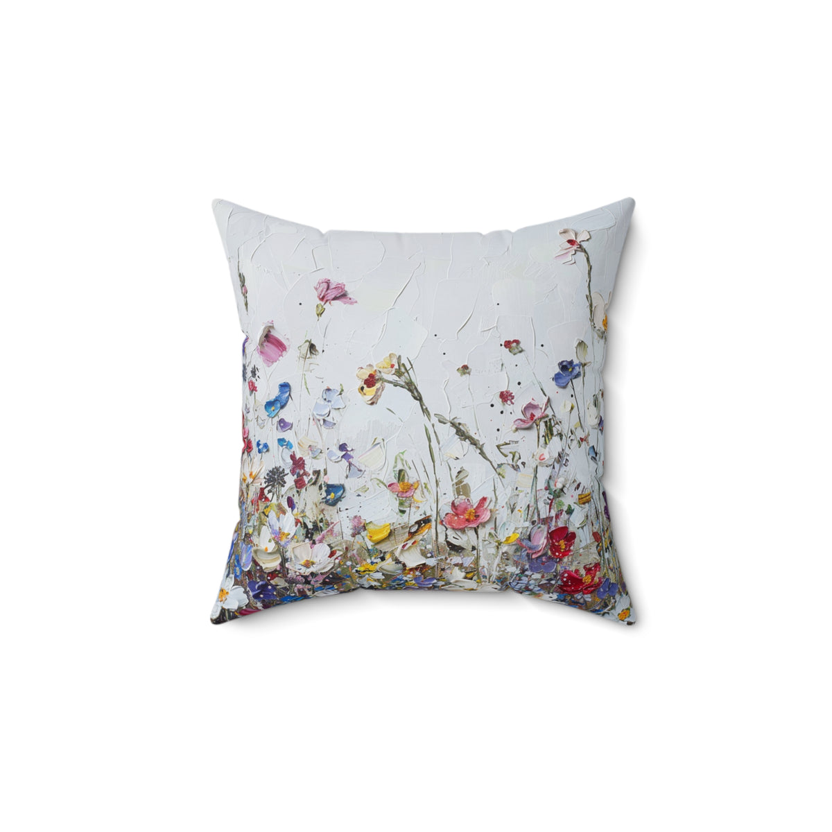 Expressionistic Flowers Spun Polyester Square Pillow Part Four