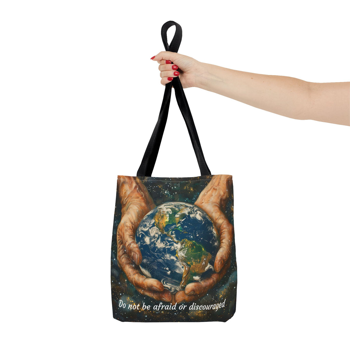 Do Not Be Afraid Or Discouraged Tote Bag