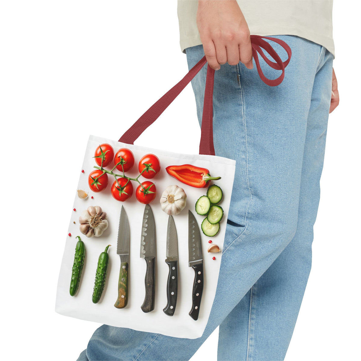 Culinary Tote Bag - Knives and Vegetables