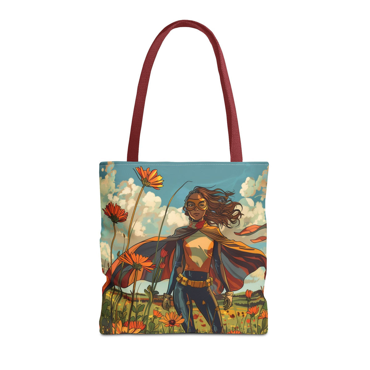Female Superhero Comic Book Style Tote Bag