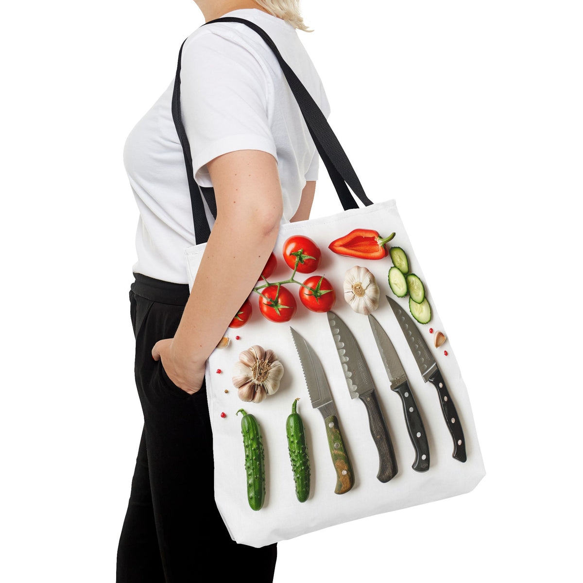 Culinary Tote Bag - Knives and Vegetables