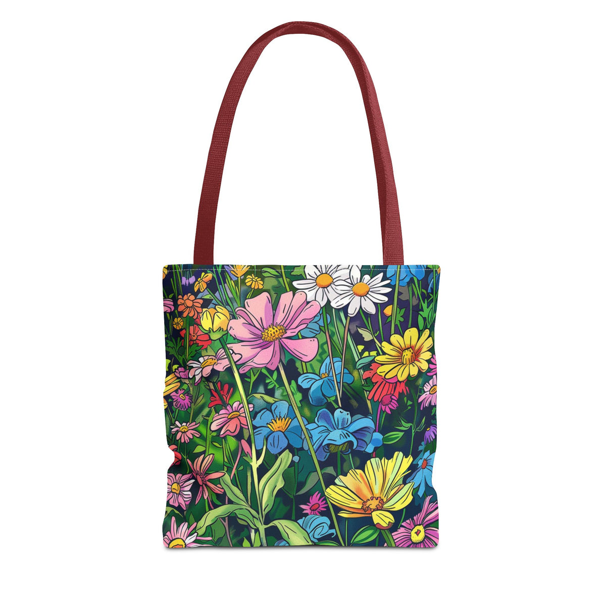 Wildflower Tote Bag - Comic Book Style