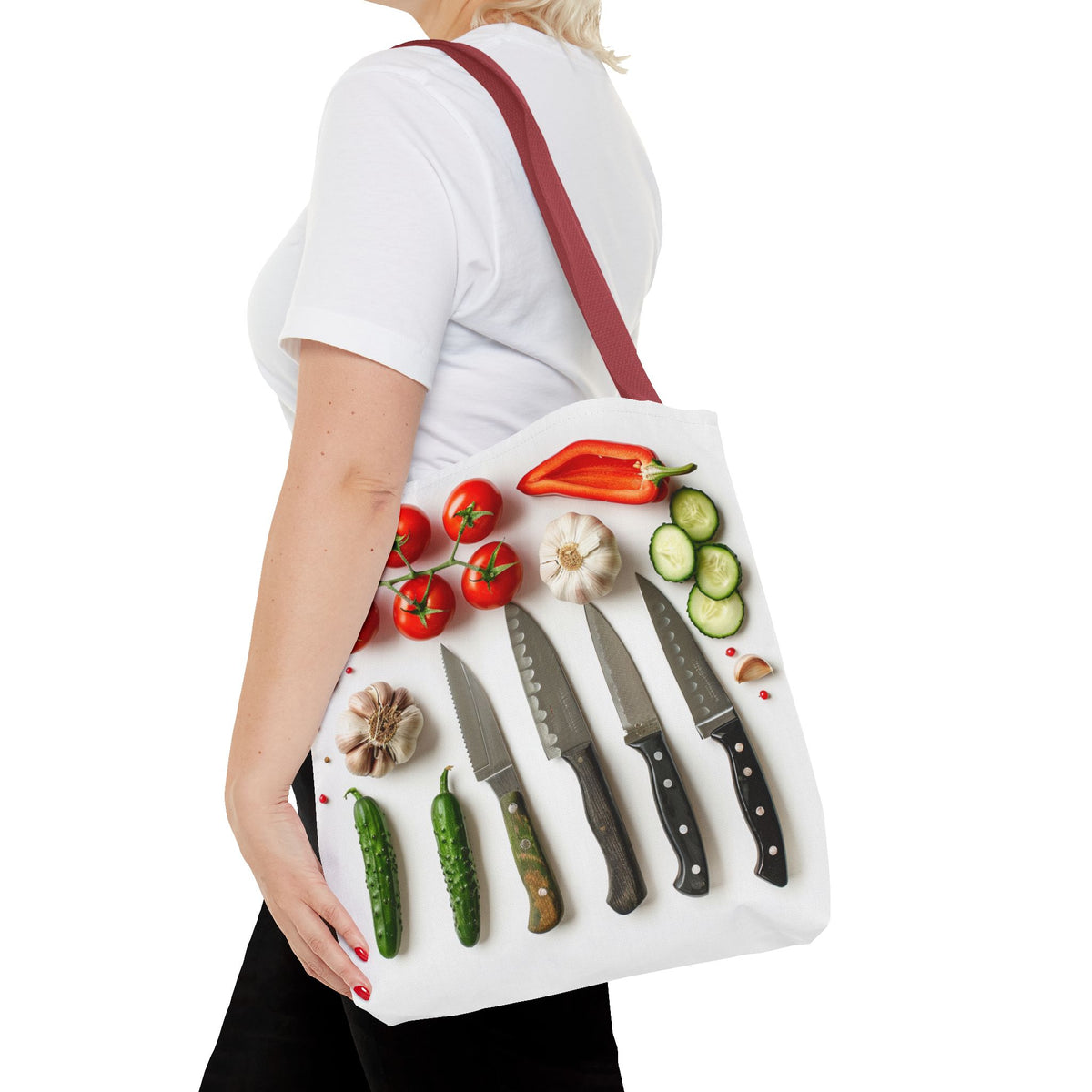 Culinary Tote Bag - Knives and Vegetables