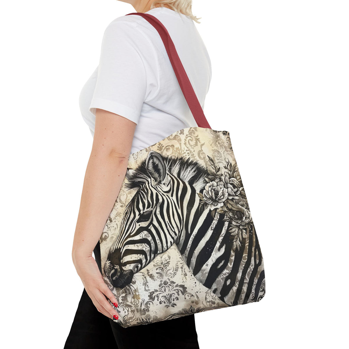 Victorian Style Zebra Tote Bag (AOP)