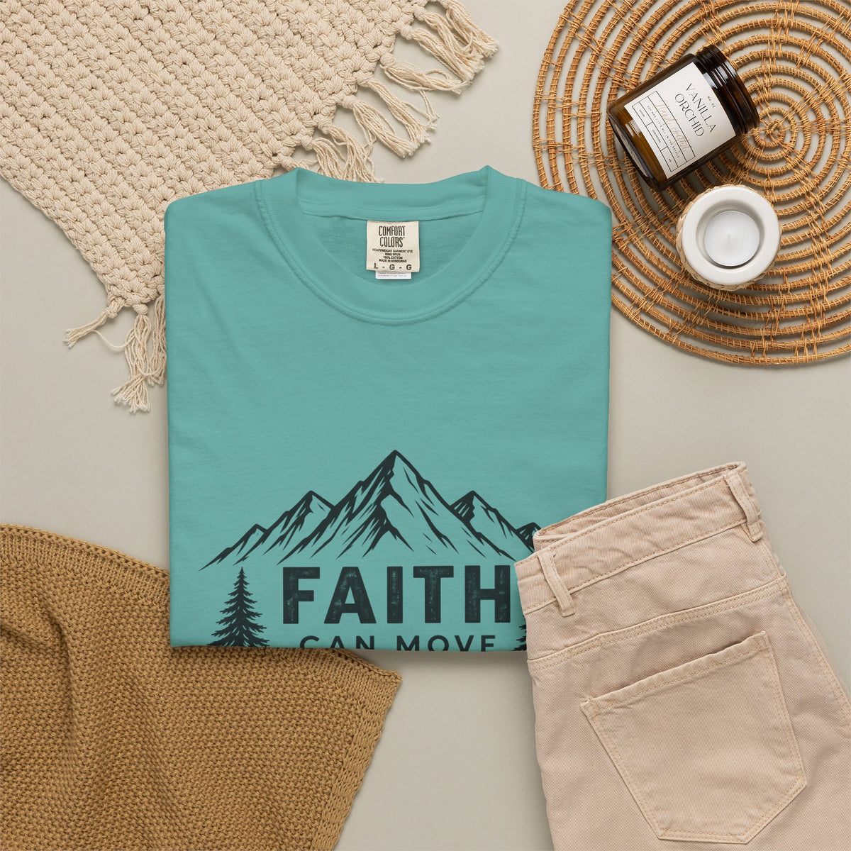 Faith Can Move Mountains T-Shirt — Christian Mountain Graphic Tee