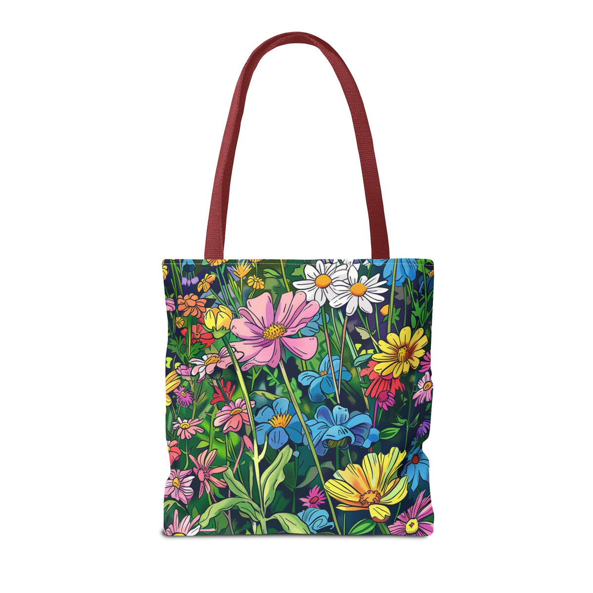 Wildflower Tote Bag - Comic Book Style