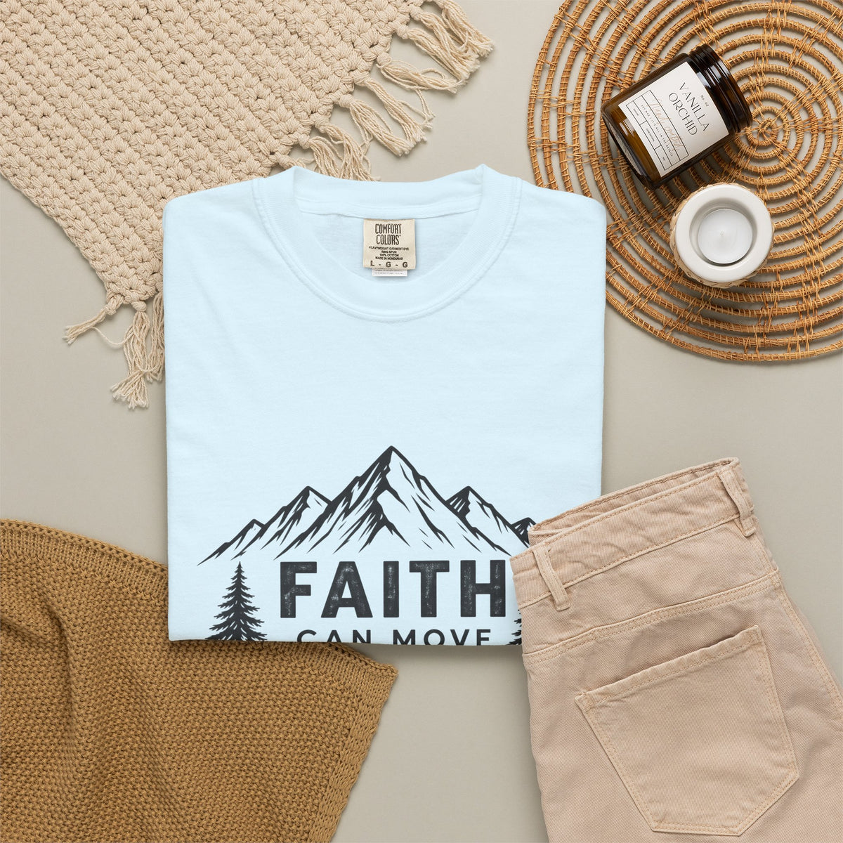 Faith Can Move Mountains T-Shirt — Christian Mountain Graphic Tee