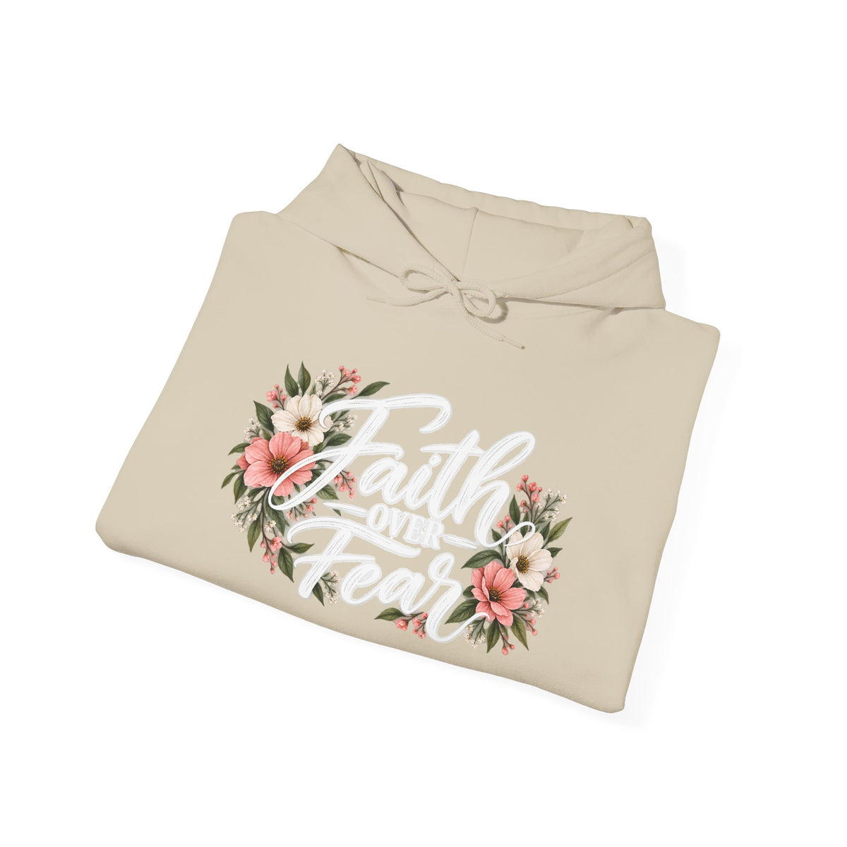 Faith Over Fear Floral Hoodie